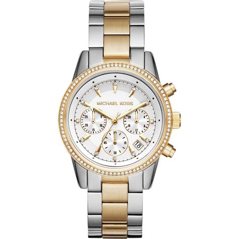 white michael kors watch womens|two tone watch michael kors.